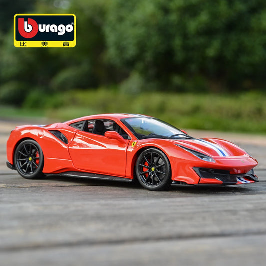 Bburago 1:24 Tỷ Lệ Ferrari 488 PISTA STRADALE Hợp Kim Sang Trọng Xe Diecast Đồ Chơi Bộ Sưu Tập Quà Tặng