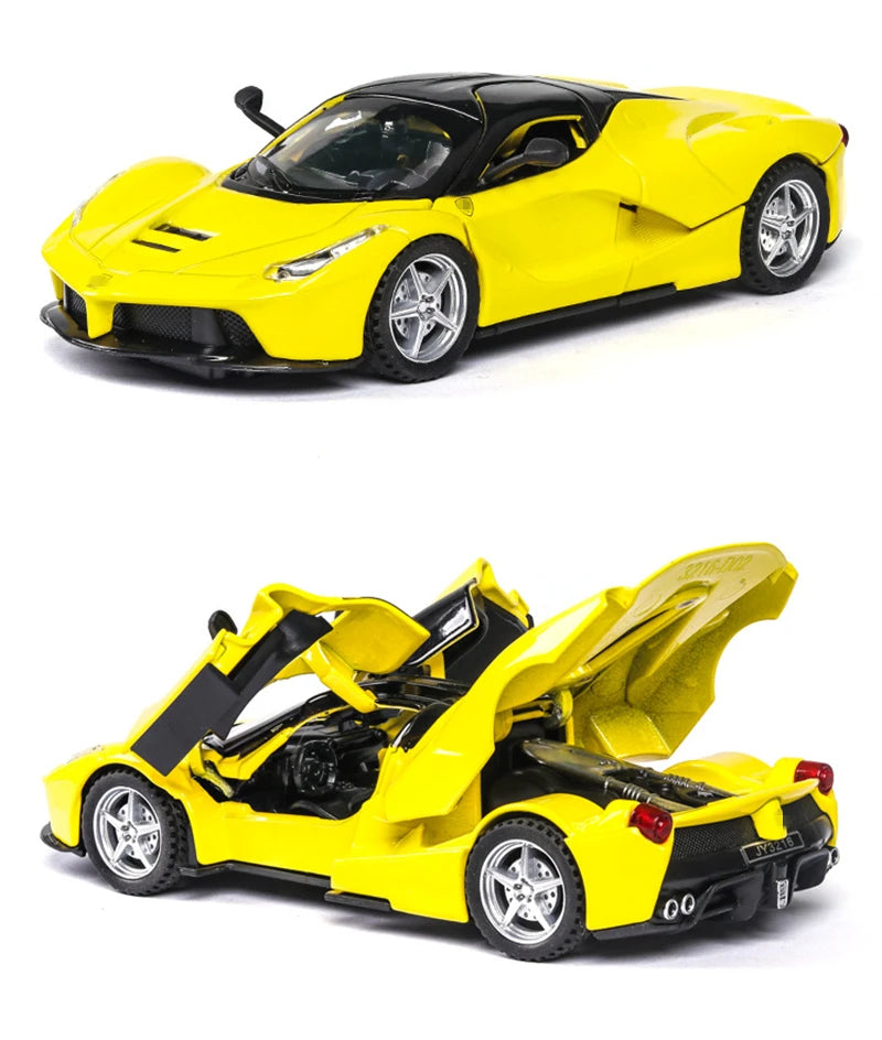 Mô hình xe thể thao hợp kim Laferrari Diecasts Xe đồ chơi bằng kim loại Mô hình xe mô phỏng cao Âm thanh và ánh sáng