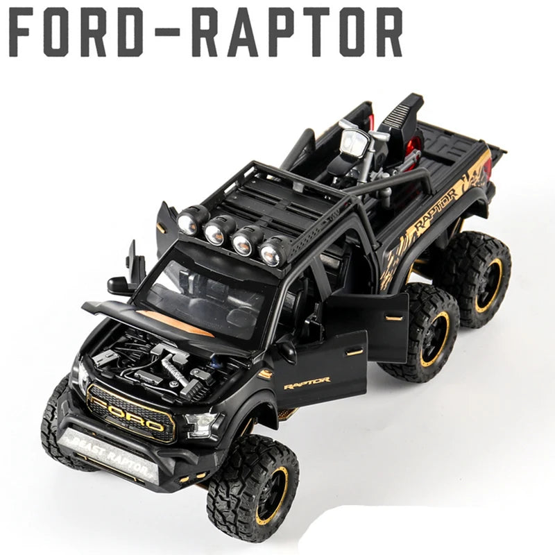 Xe địa hình Ford Raptor F150 hợp kim 1/28 Xe địa hình được cải tiến &amp; Xe đồ chơi Bộ sưu tập mô hình xe ô tô bằng kim loại