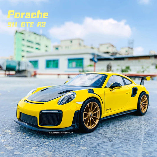 Maisto 1:24 Porsche 911 GT2 RS mô phỏng xe hợp kim mô hình thủ công trang trí bộ sưu tập đồ chơi công cụ quà tặng