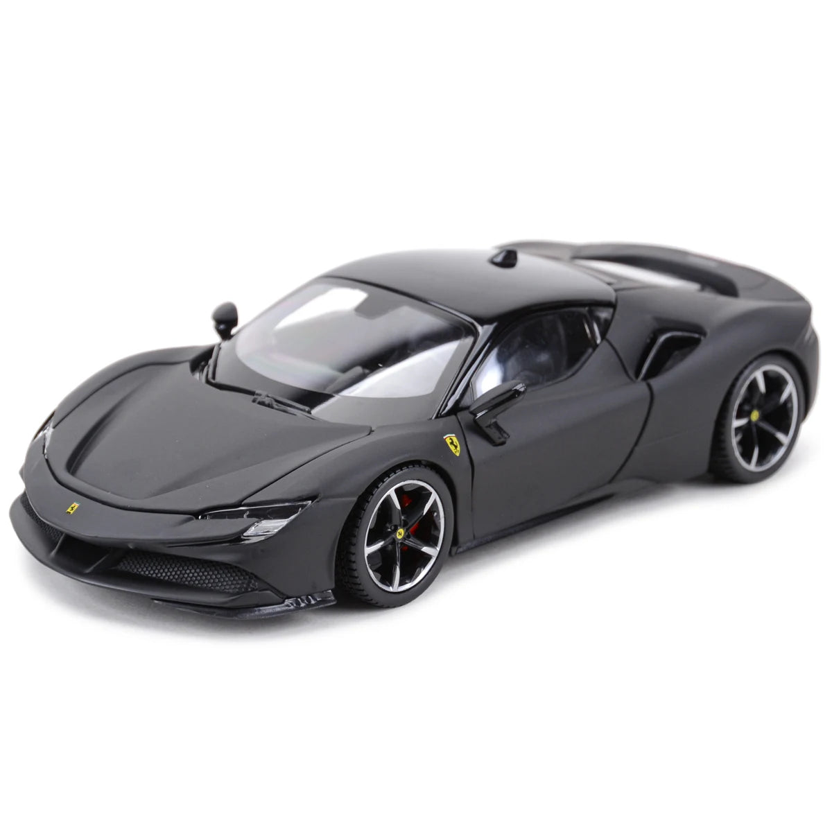 Bburago 1:24 Ferrari SF90 Stradale Xe thể thao màu đen Xe đúc tĩnh Đồ chơi xe mô hình sưu tập