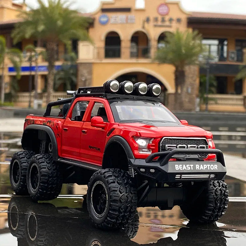 Xe địa hình Ford Raptor F150 hợp kim 1/28 Xe địa hình được cải tiến &amp; Xe đồ chơi Bộ sưu tập mô hình xe ô tô bằng kim loại