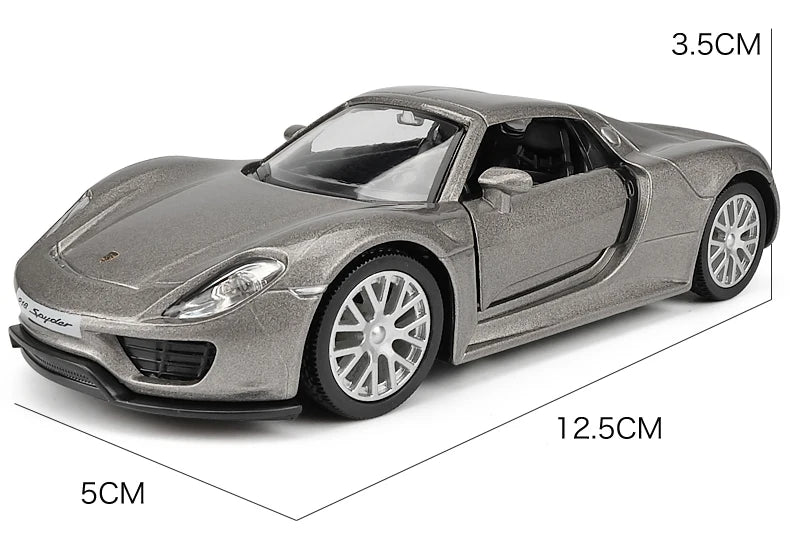 1:36 Porsche 918 Sports Car Diecast Alloy Model Toy Vehicle Metal Toy Car Model High Simulation Collection