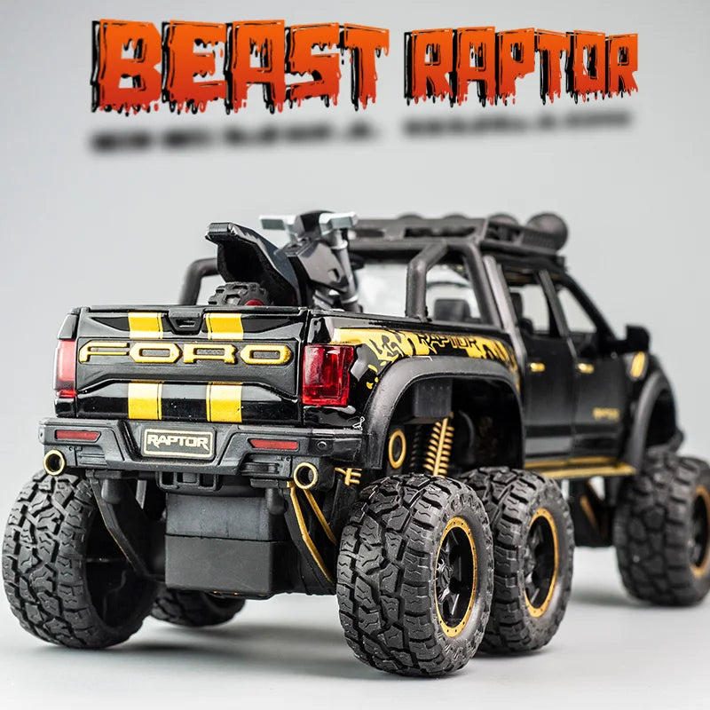 Xe địa hình Ford Raptor F150 hợp kim 1/28 Xe địa hình được cải tiến &amp; Xe đồ chơi Bộ sưu tập mô hình xe ô tô bằng kim loại