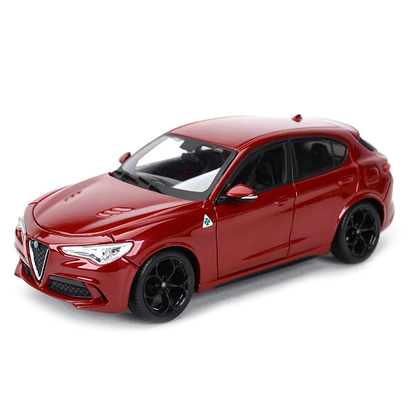 Bburago 1:24 Alfa Romeo Stelvio SUV Xe mô hình tĩnh đúc xe đồ chơi xe hơi sưu tầm