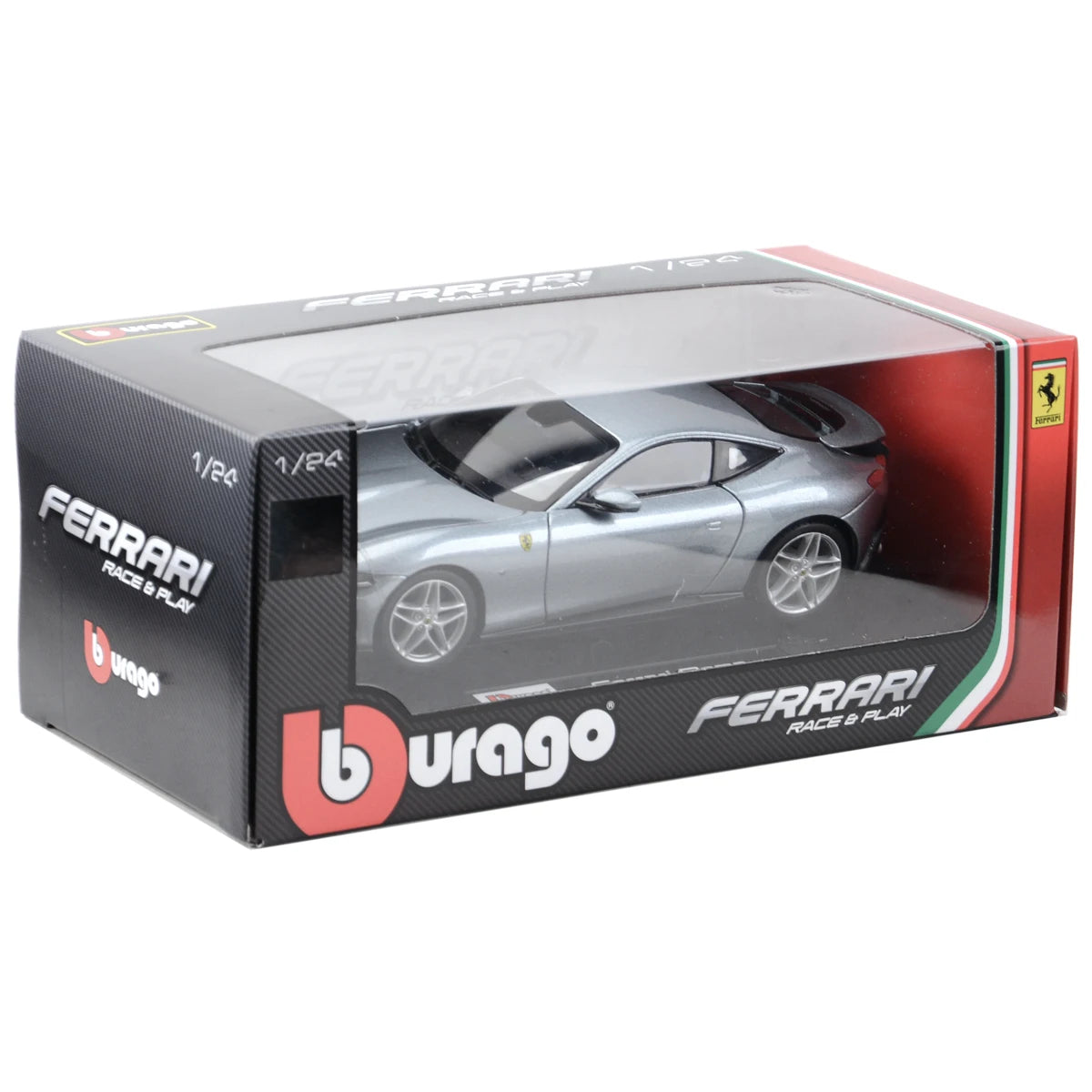 Bburago 1:24 Ferrari Roma Grey Sports Car Static Die Cast Vehicles Đồ chơi mô hình xe hơi sưu tập