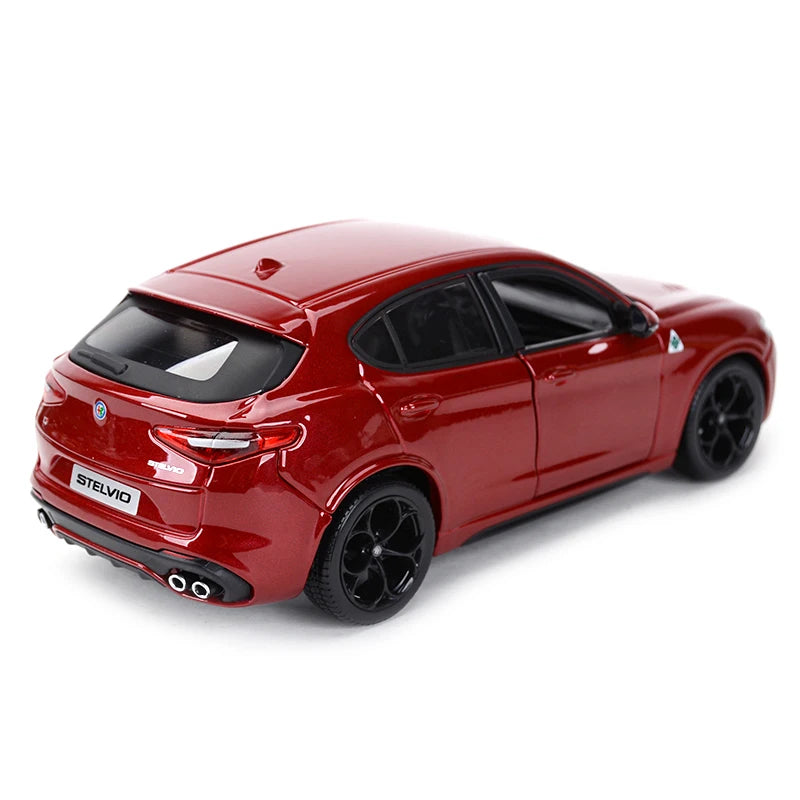 Bburago 1:24 Alfa Romeo Stelvio SUV Xe mô hình tĩnh đúc xe đồ chơi xe hơi sưu tầm