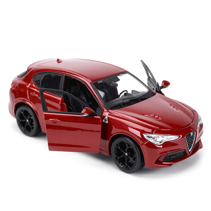 Bburago 1:24 Alfa Romeo Stelvio SUV Xe mô hình tĩnh đúc xe đồ chơi xe hơi sưu tầm