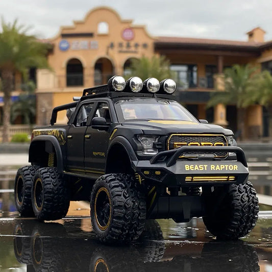 1/28 Alloy Ford Raptor F150 Off-Road Vehicle Modified Off-Road Vehicle Models & Toy Vehicles Metal Car Model Collection