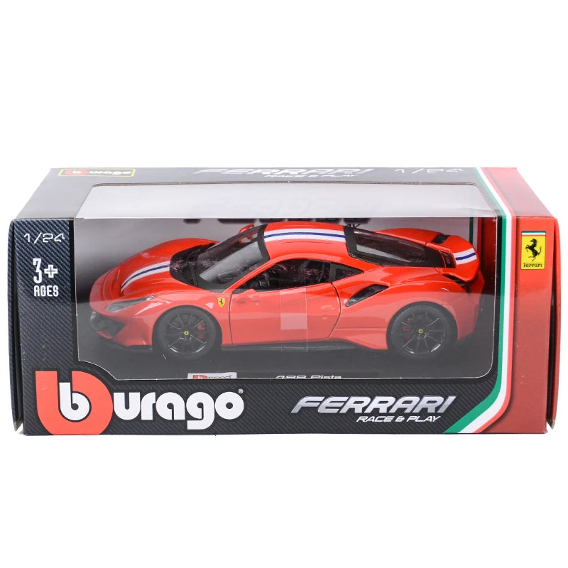 Bburago 1:24 Tỷ Lệ Ferrari 488 PISTA STRADALE Hợp Kim Sang Trọng Xe Diecast Đồ Chơi Bộ Sưu Tập Quà Tặng