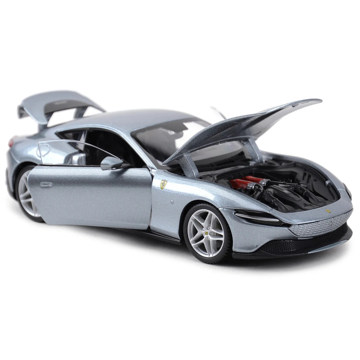 Bburago 1:24 Ferrari Roma Grey Sports Car Static Die Cast Vehicles Đồ chơi mô hình xe hơi sưu tập