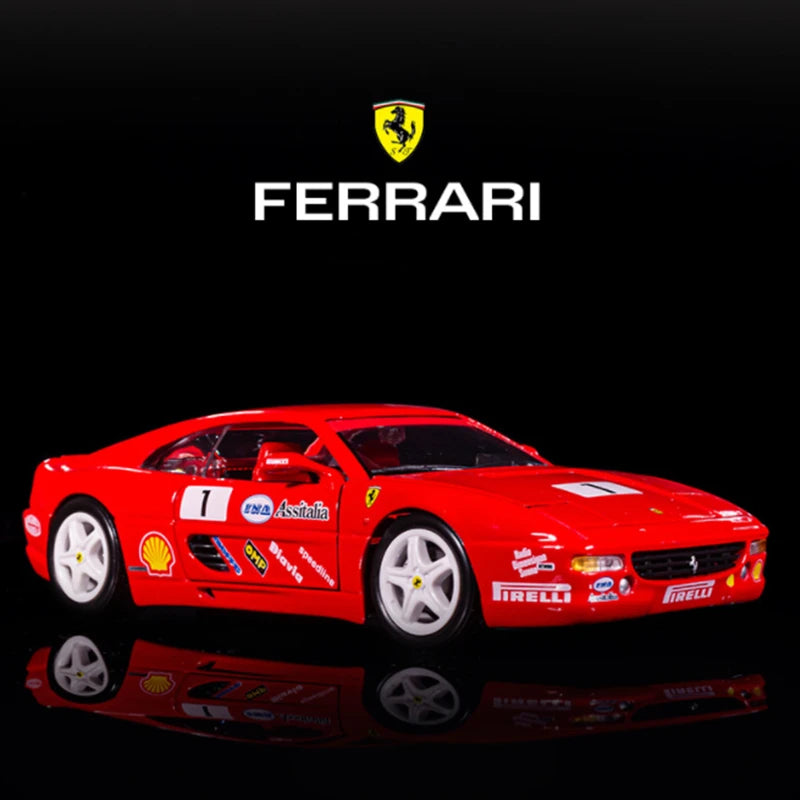 Bburago 1:24 Ferrari F355 Challenge Mô hình xe thể thao bằng hợp kim Diecast Kim loại Đồ chơi mô hình xe đua mô phỏng cao Đồ chơi trẻ em Quà tặng