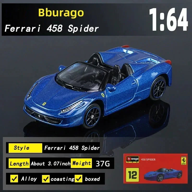 Burago 1:64 Ferrari Series SF90 488P Roma F430 F12 Mô hình xe hợp kim Bộ sưu tập quà tặng ngày lễ Mô hình xe