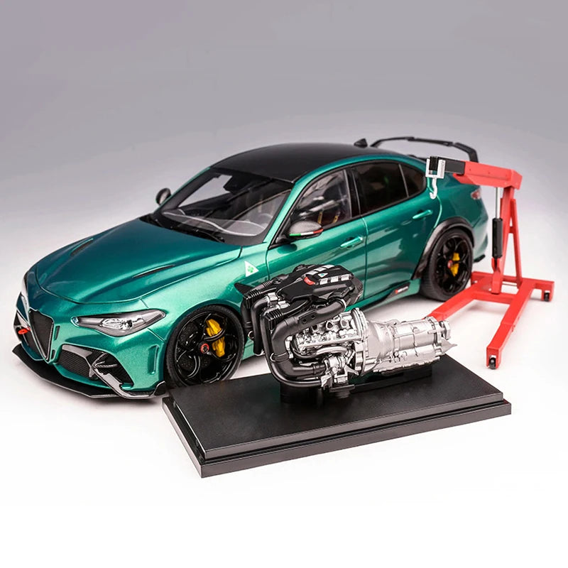 Mô hình xe ô tô hợp kim hoàn toàn mở MOTORHELIX Alfa Romeo Giulia GTAm tỷ lệ 1/18