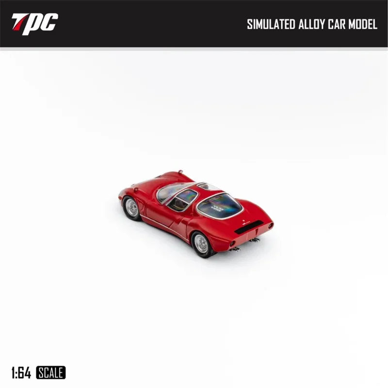 (Đặt hàng trước) Xe mô hình đúc TPC 1:64 Alfa Romeo Tipo 33 Stradale màu đỏ