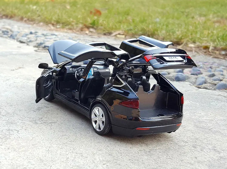 Tesla Model X Model S Diecasts Alloy Car Models Metal Toy Cars Simulation Car Models Sound and Light Collection