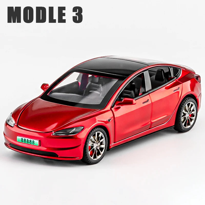 2024 NEW Model3 Model 3 Diecasts Alloy Car Model Toys Metal Die Cast Sound and Light