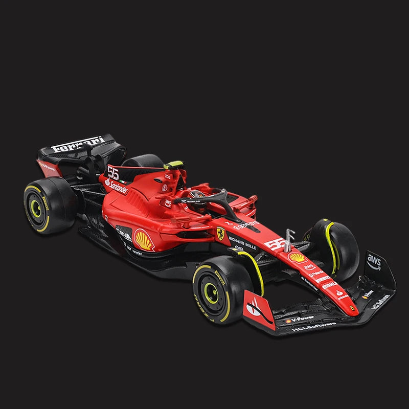 Bburago 1:43 Ferrari SF23 Xe hợp kim SF-23 Formula Racing Đồ chơi đúc Charles Leclerc 16# Carlos Sainz 55# Mô hình F1