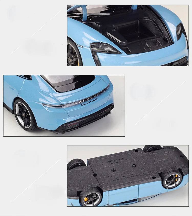 Welly 1:24 Porsche Taycan Turbo S Diecasts Alloy Sports Car Model Metal New Energy Vehicle Simulation Car Model