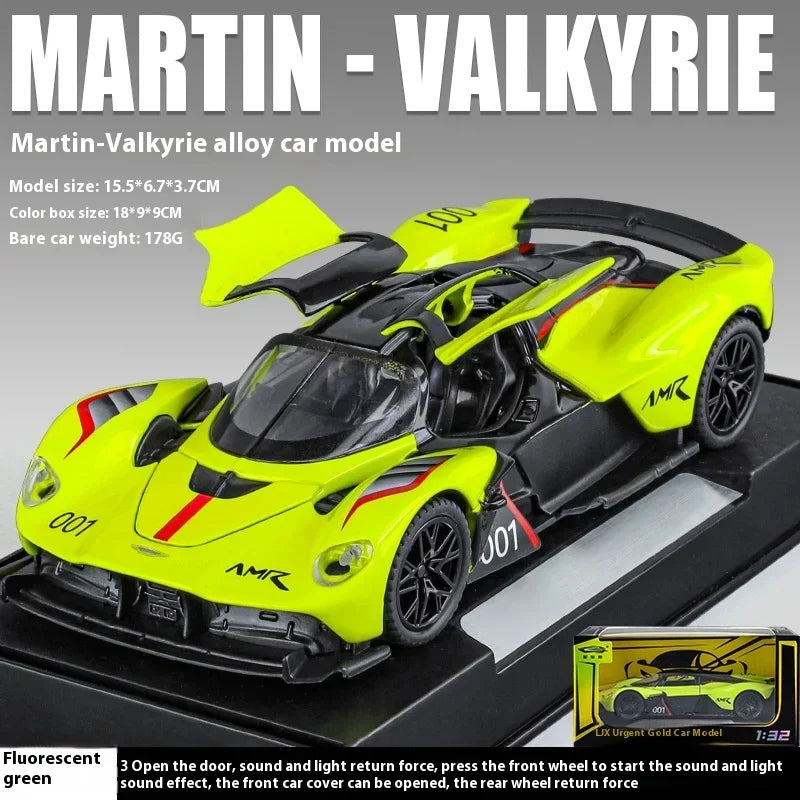 1:32 Aston Martin Valkyrie AMR 001 Siêu xe hợp kim đúc kim loại mô hình xe hơi Boutique trang trí đồ sưu tầm cho người lớn quà tặng ngày lễ