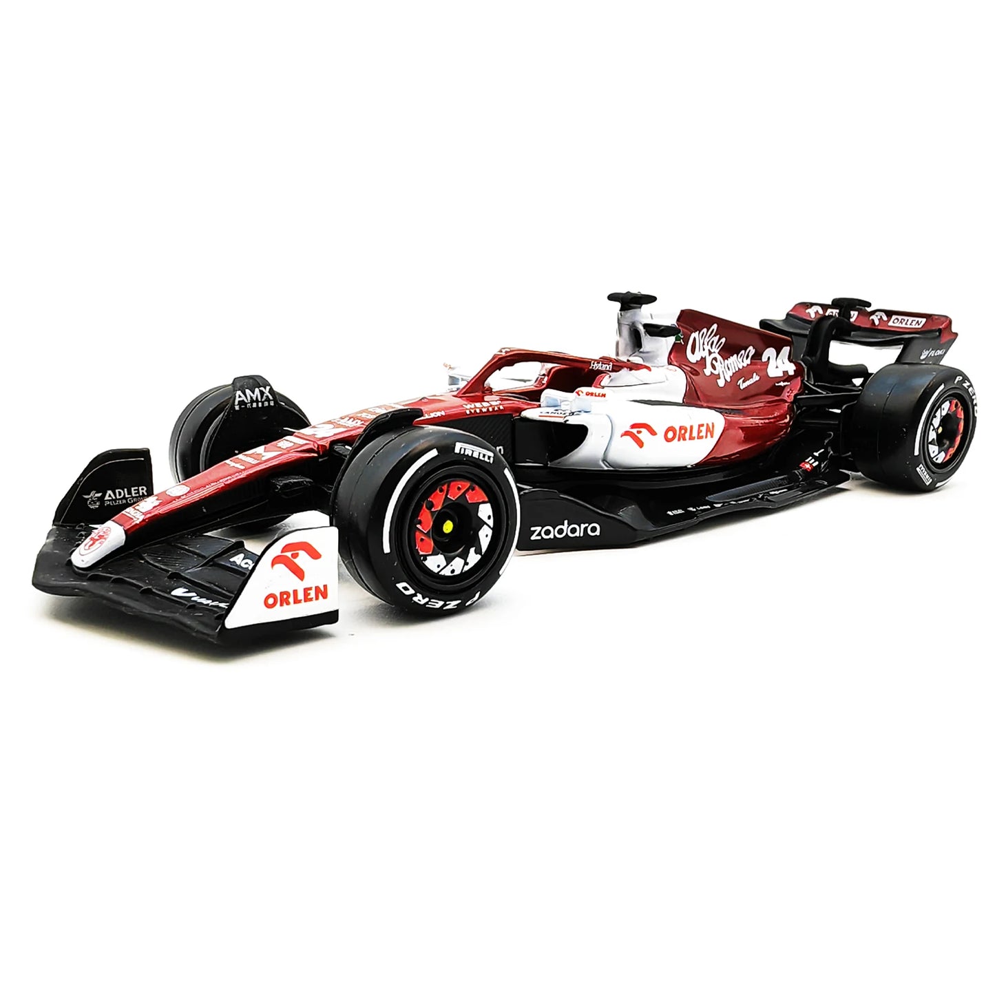 Bburago 1:43 2022 F1 Alfa Romeo Racing Team C42 #24 Guanyu Zhou #77 Valtteri Bottas Alloy Car Die Cast Car Bộ sưu tập đồ chơi mô hình xe hơi