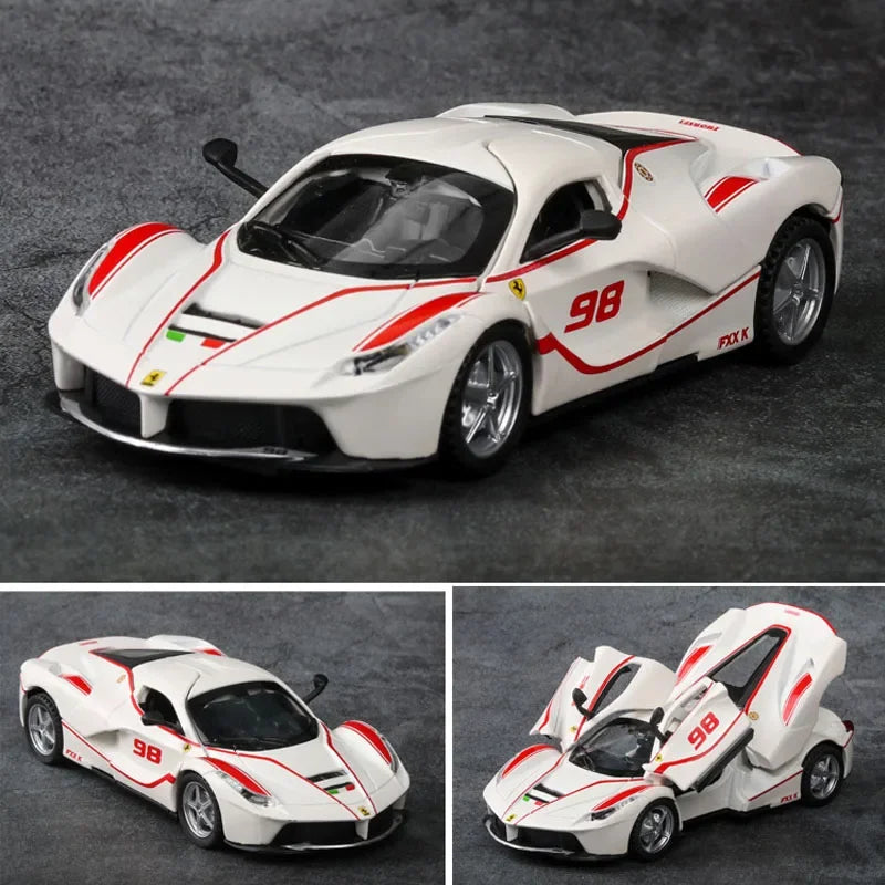 Đồ chơi xe hơi hợp kim Ferrari Laferrari FXXK Diecasts Đồ chơi xe hơi Bộ sưu tập mô hình xe hơi có âm thanh và ánh sáng