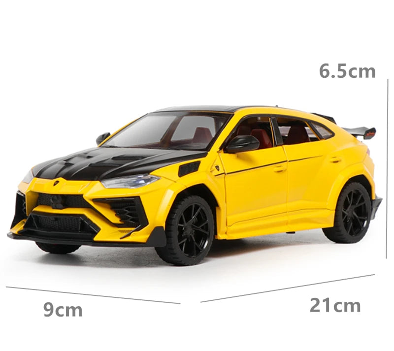 URUS SUV alloy sports car model modified metal off-road vehicle model simulation sound and light