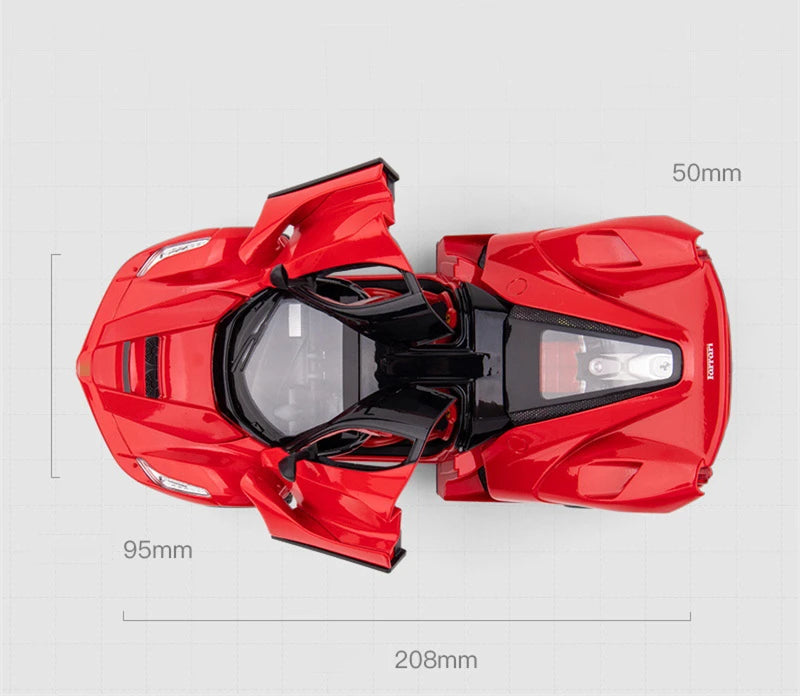 1:24 Ferraris Laferrari Hợp kim Mở Mô hình xe thể thao Diecasts &amp; Đồ chơi Xe Mô hình xe đồ chơi bằng kim loại Mô phỏng Âm thanh Ánh sáng Quà tặng