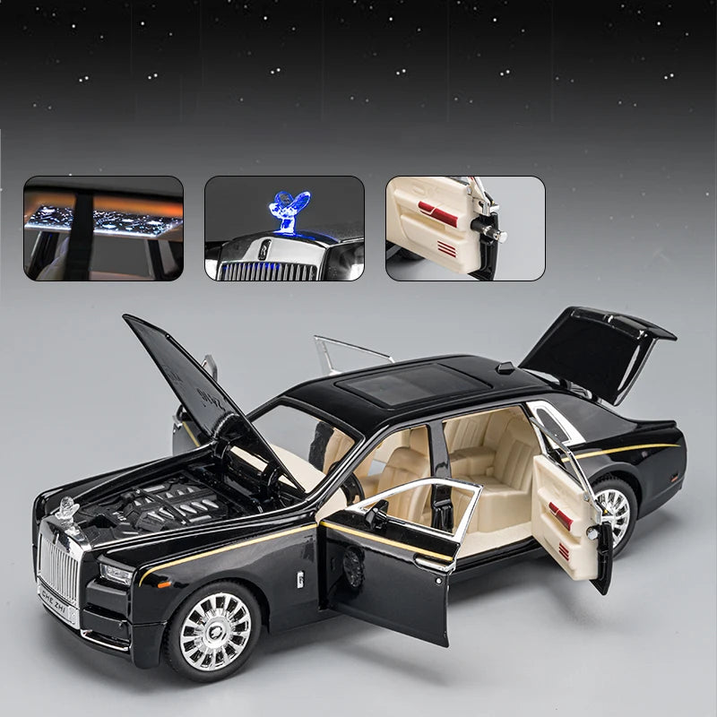 1:24 Rolls Royce Phantom Mansory Hợp kim Xe Diecasts &amp; Đồ chơi Xe Mô hình Xe Âm thanh và Ánh sáng Kéo lại Đồ chơi Xe hơi Quà tặng cho Trẻ em