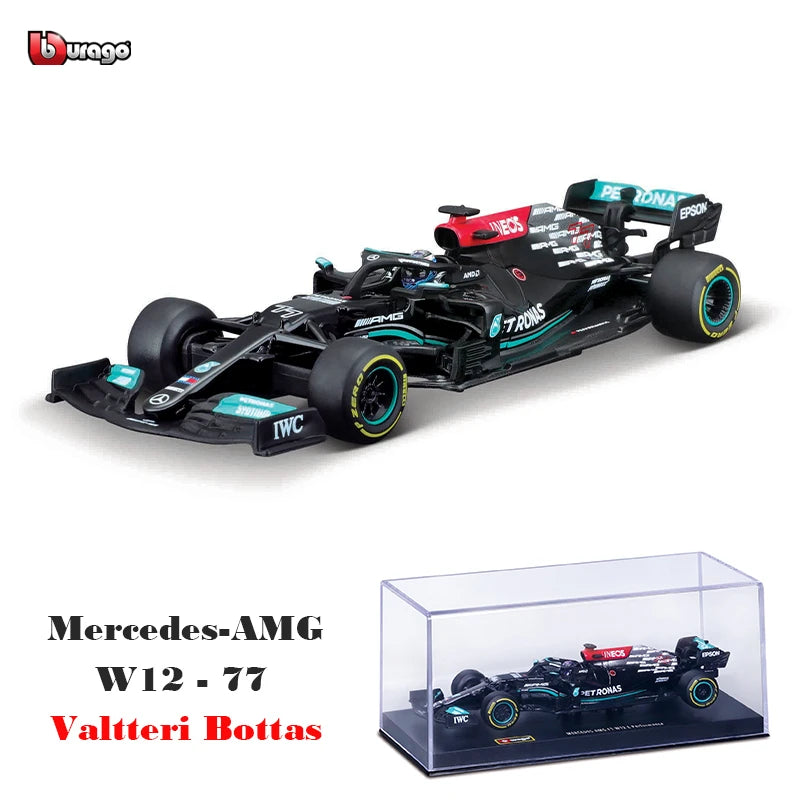 Bburago 1:43 2022 F1 Alfa Romeo Racing Team C42 #24 Guanyu Zhou #77 Valtteri Bottas Alloy Car Die Cast Car Bộ sưu tập đồ chơi mô hình xe hơi