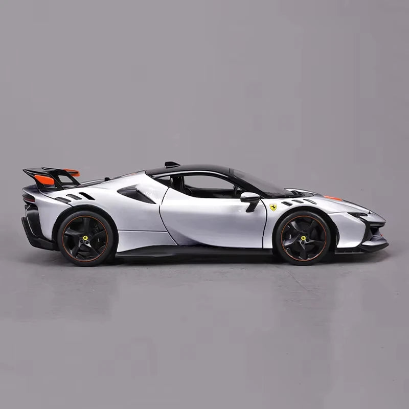 Bburago 1:18 Ferrari Sf90 Xx Stradale Bianco Diecast Alloy Toy Car Model Ferrari Sports Car Model