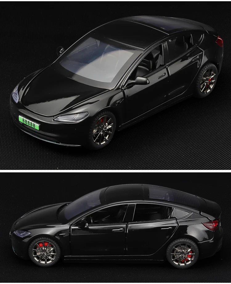 2024 NEW Model3 Model 3 Diecasts Alloy Car Model Toys Metal Die Cast Sound and Light