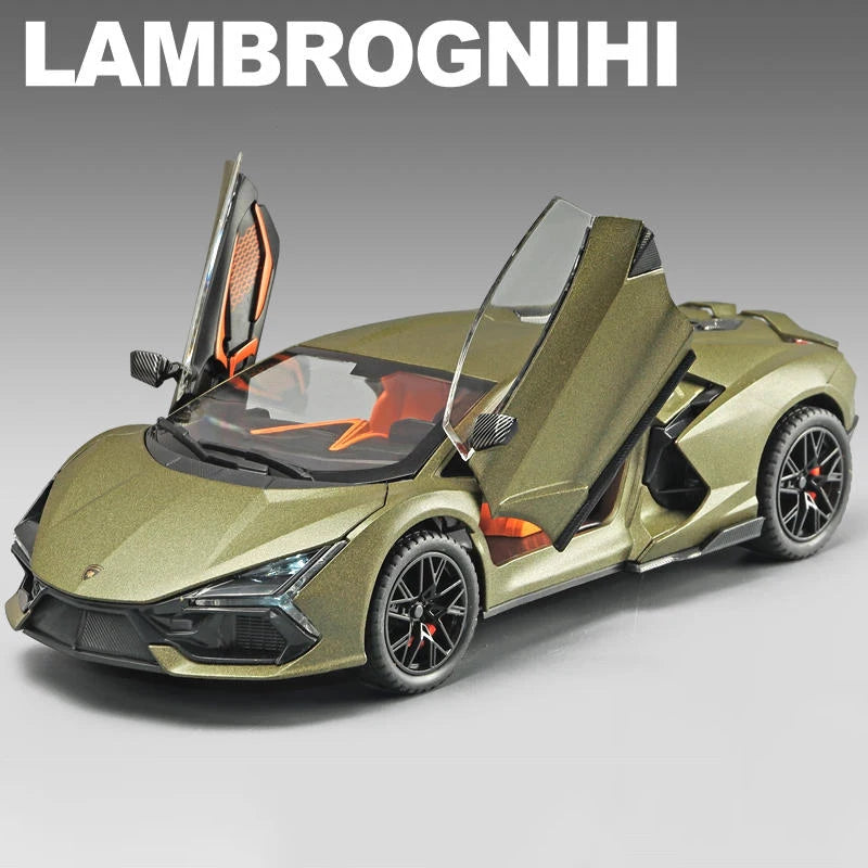 Xe mô hình hợp kim Lambos Revuelto Supercar tỷ lệ 1:24 mới có đồ chơi xe hơi bằng kim loại đúc có âm thanh và ánh sáng