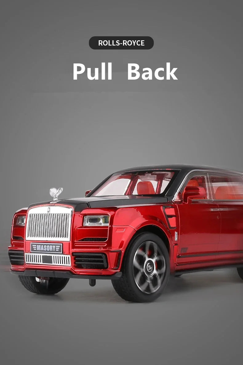 1:24 Rolls Royce SUV Cullinan Masory Alloy Luxy Car Model Diecasts Metal Toy Car Model Simulation Sound and Light Children Gift