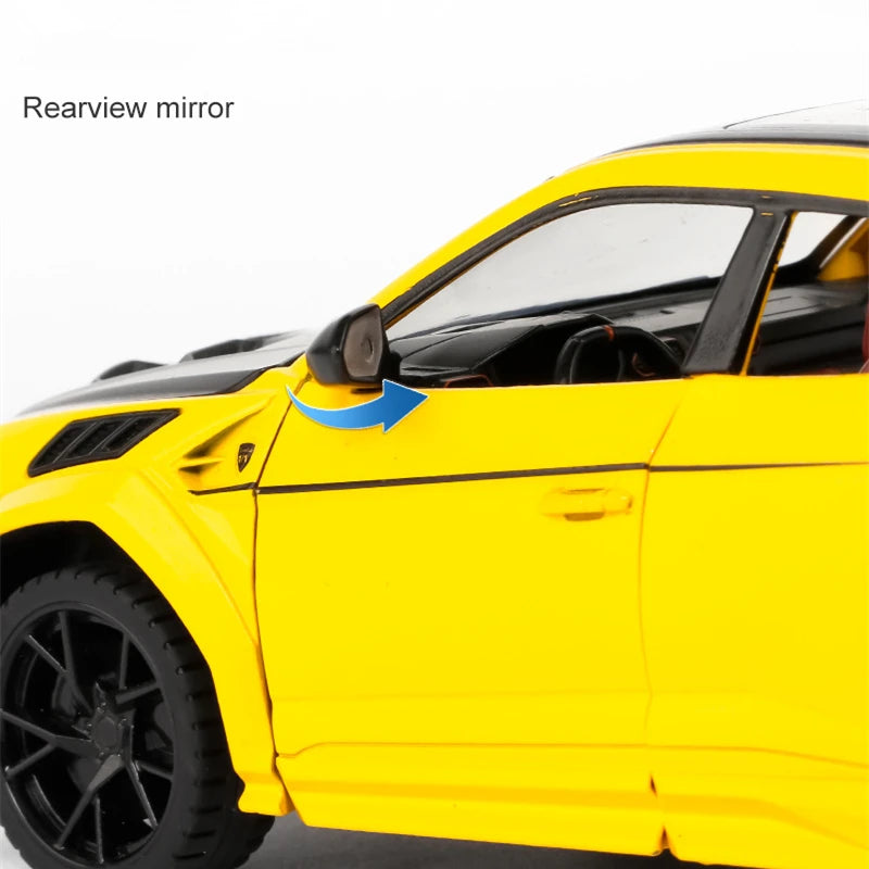 URUS SUV alloy sports car model modified metal off-road vehicle model simulation sound and light