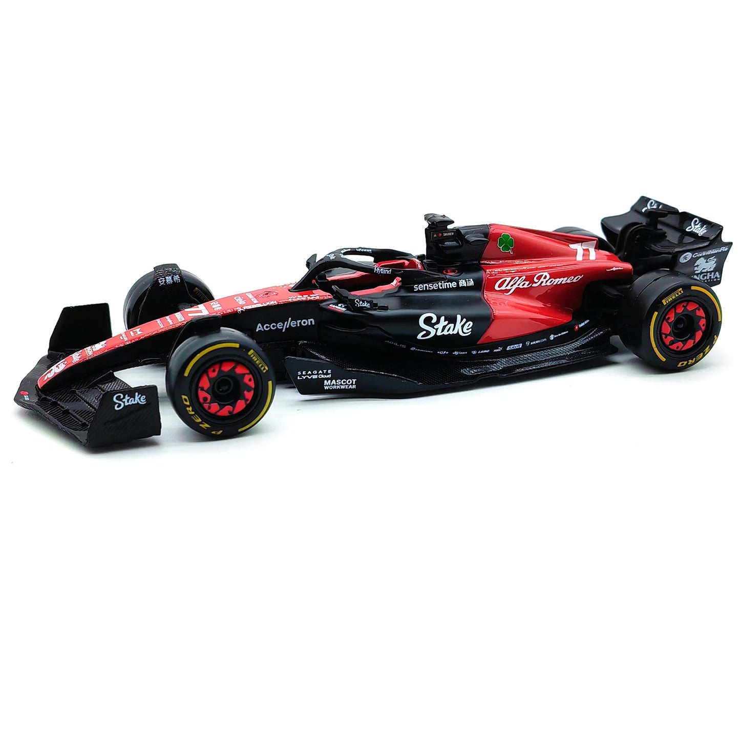 Bburago 1:43 2023 Alfa Romeo C43 F1 Formula Car Die Cast Vehicles Đồ chơi mô hình đua xe sưu tập