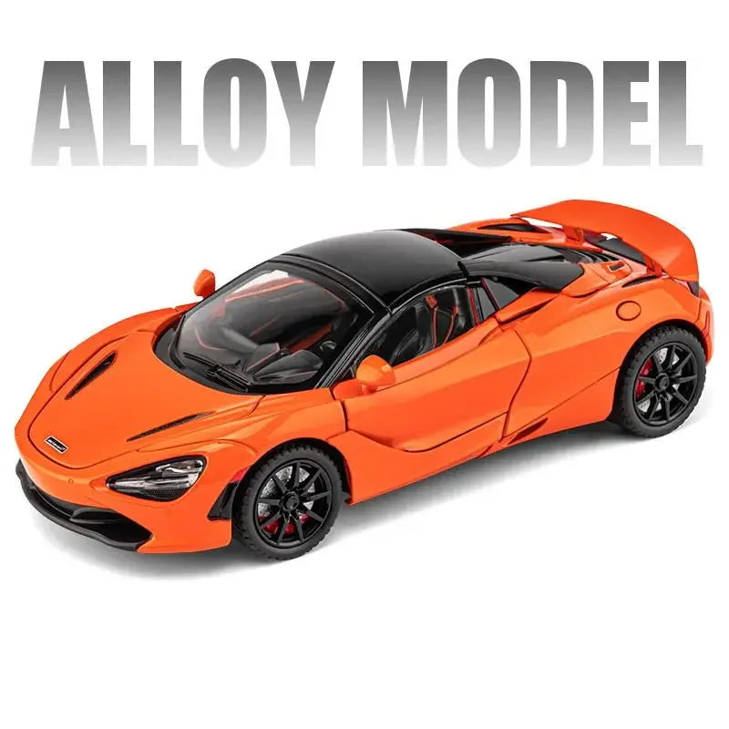 Mô hình xe đua hợp kim đúc McLaren 720S Mô hình xe thể thao bằng kim loại Mô phỏng âm thanh và ánh sáng