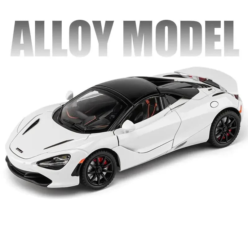 Mô hình xe đua hợp kim đúc McLaren 720S Mô hình xe thể thao bằng kim loại Mô phỏng âm thanh và ánh sáng