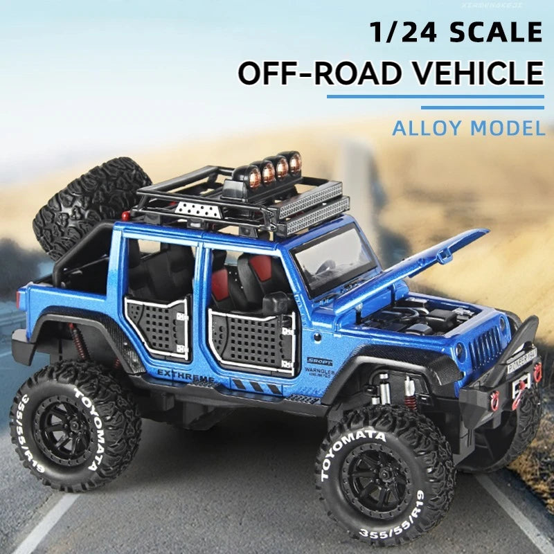 Alloy off-road horse simulation Jeep toy with sound and light