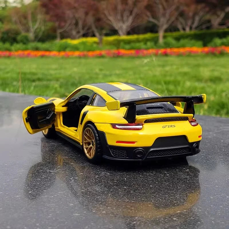 1:32 Porsche 911 GT2 RS Siêu xe Hợp kim Diecast Xe &amp; Đồ chơi Xe mô hình Âm thanh &amp; Ánh sáng