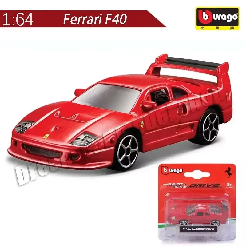 Burago 1:64 Ferrari Series SF90 488P Roma F430 F12 Mô hình xe hợp kim Bộ sưu tập quà tặng ngày lễ Mô hình xe