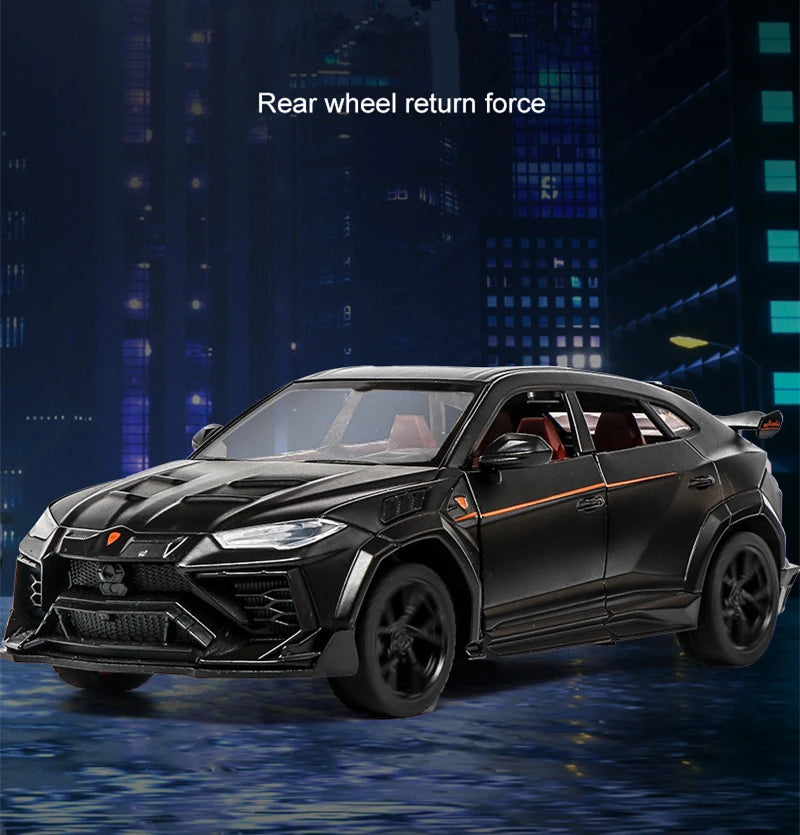 URUS SUV alloy sports car model modified metal off-road vehicle model simulation sound and light