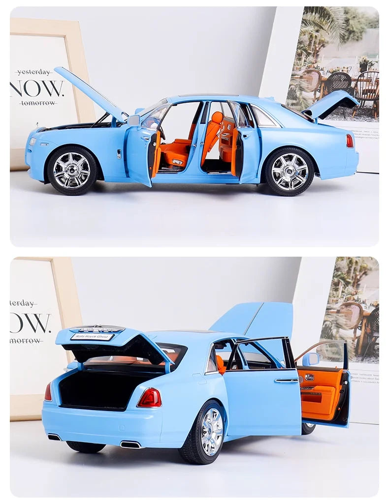 Mô hình xe mô phỏng Rolls-Royce Ghost 1:18 bằng hợp kim, mô hình xe mô phỏng thu nhỏ, đồ trang trí cho người lớn, đồ chơi cho bé trai, quà tặng cho trẻ em