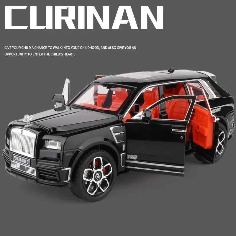 1:24 Rolls Royce SUV Cullinan Masory Alloy Luxy Car Model Diecasts Metal Toy Car Model Simulation Sound and Light Children Gift