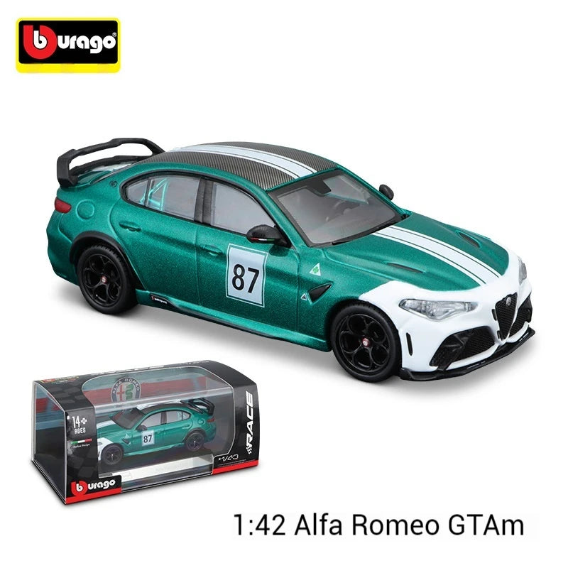 Bruago1:43 Alfa Romeo Gta Mô hình xe hợp kim mô phỏng Bộ sưu tập mô hình xe tĩnh trang trí