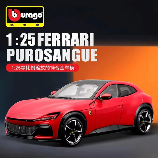 1:25 Bburago Ferrari PUROSANGUE SUV Xe mô hình Diecast hợp kim xe thể thao Mô hình xe đua công thức đồ chơi quà tặng sinh nhật Bộ sưu tập xe hơi