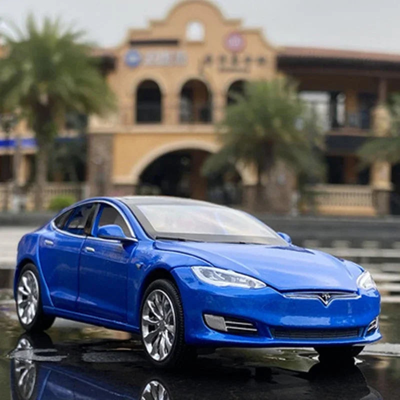 Tesla Model X Model S Diecasts Alloy Car Models Metal Toy Cars Simulation Car Models Sound and Light Collection