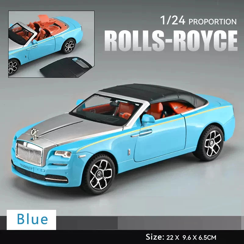 1:24 Rolls Royce Dawn Mô hình xe hợp kim mô phỏng âm thanh và ánh sáng Xe đồ chơi kéo lại Mô hình đúc khuôn Bộ sưu tập bé trai Quà tặng trang trí