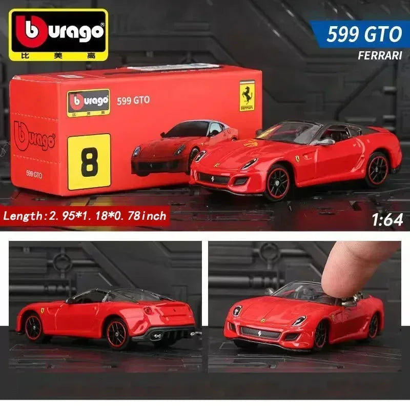 Burago 1:64 Ferrari Series SF90 488P Roma F430 F12 Mô hình xe hợp kim Bộ sưu tập quà tặng ngày lễ Mô hình xe