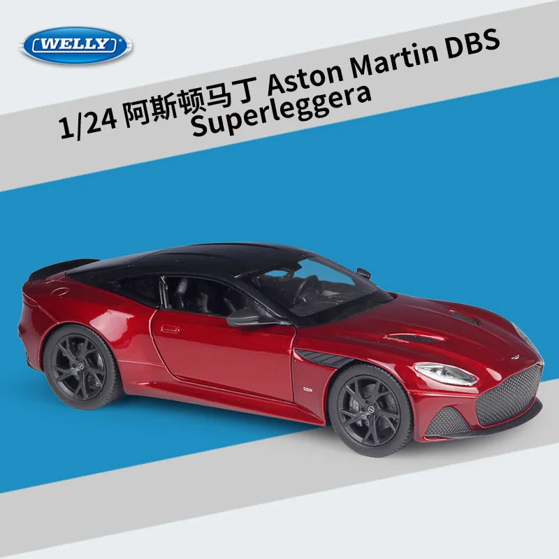 Welly 1:24 Aston Martin DBS Superleggera Alloy Car Model Diecasts & Toy Cars Gift Collection Non-Remote Control Type B156